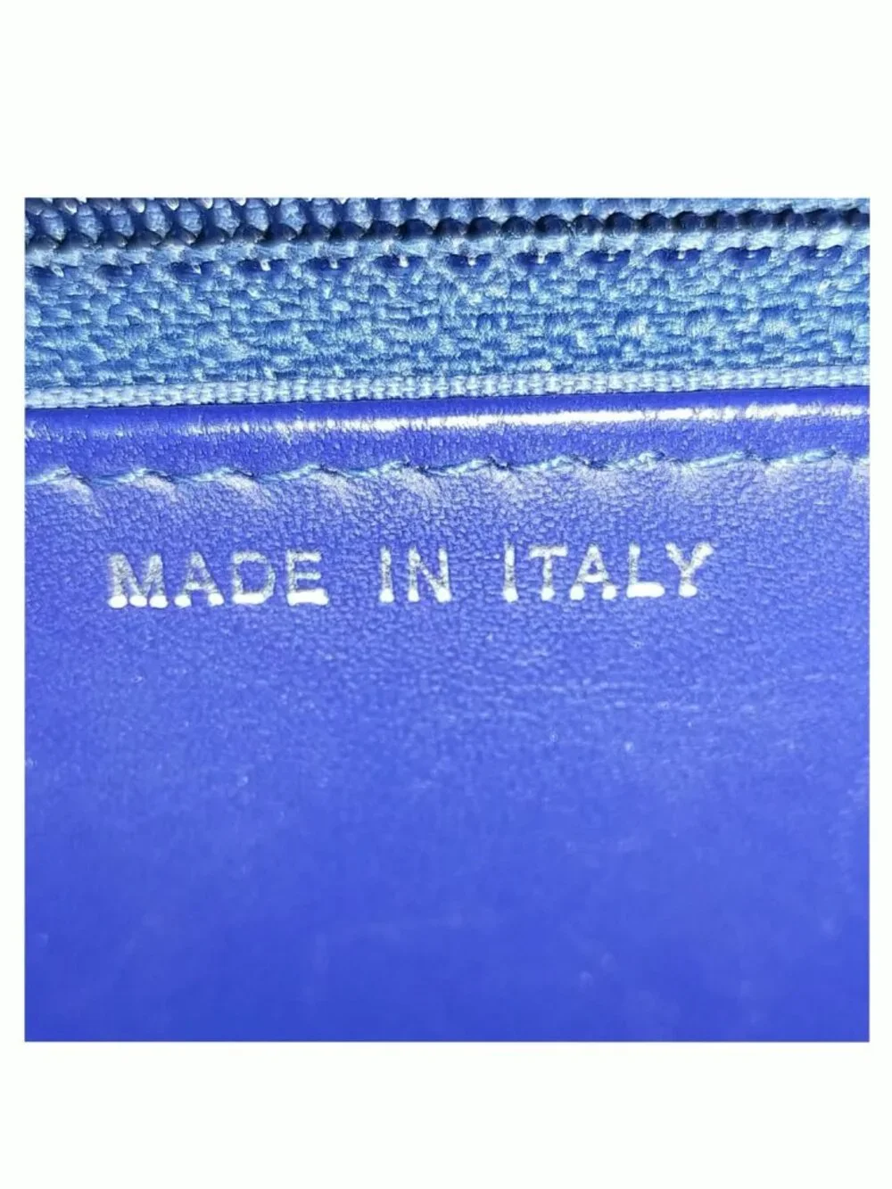 Authentic Chanel CC Caviar Wallet On Chain WOC Blue Leather Bag - Picture 15 of 16